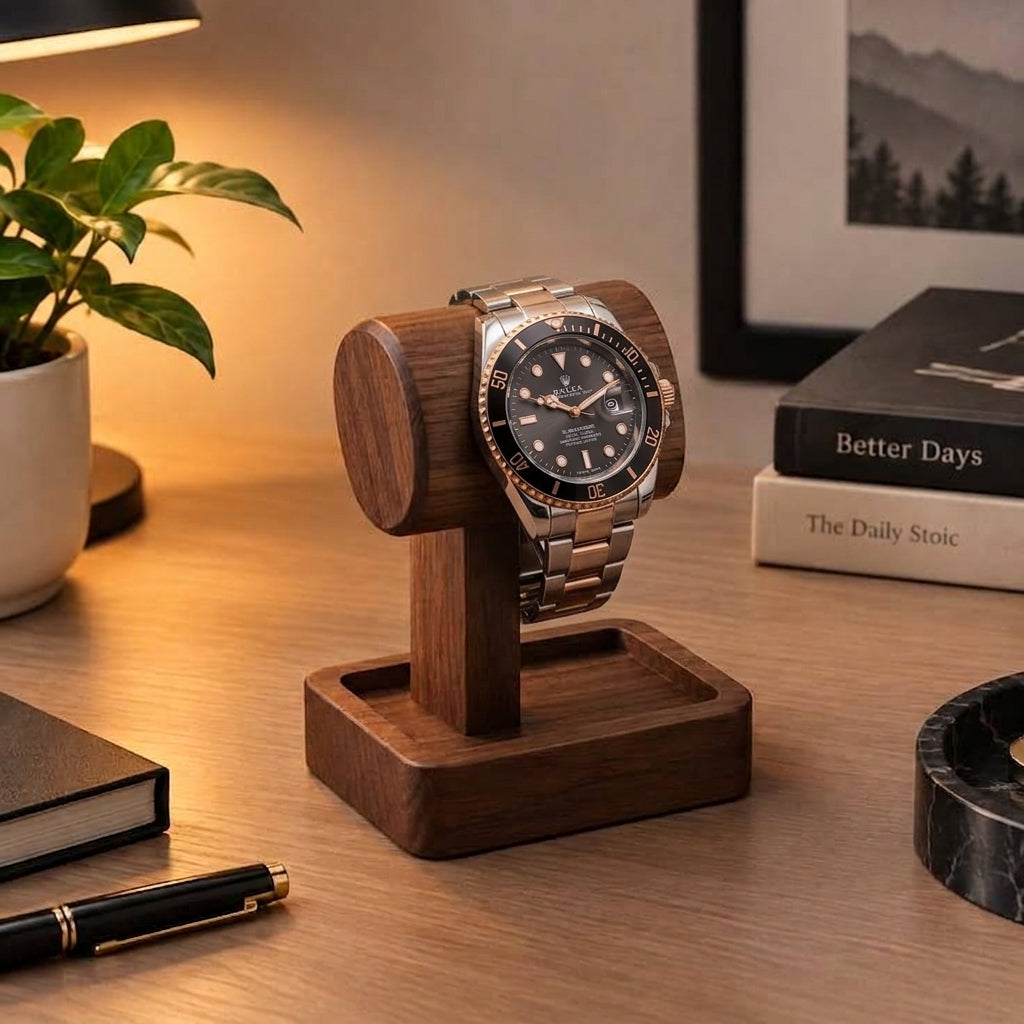 Men's Luxury Diver Style Watch with Date Display & Metal Bracelet