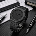 Carbon Fiber Men's Watch - Matte Black Chronograph with Arabic Numerals